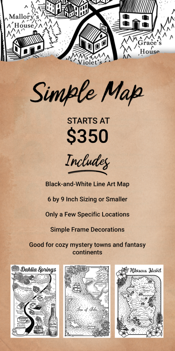Simple Design Cover Use Map Custom Maps – Illustrated Page Design