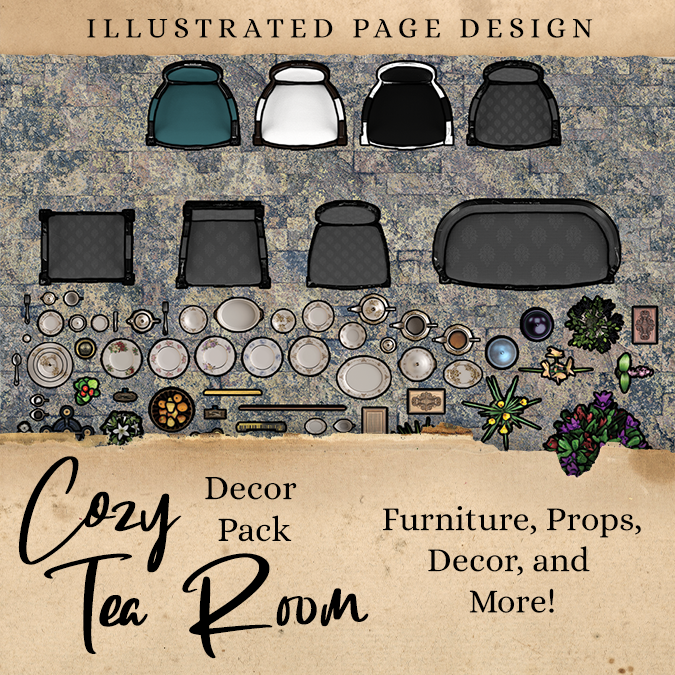 Cozy Tea Room: Decor Pack